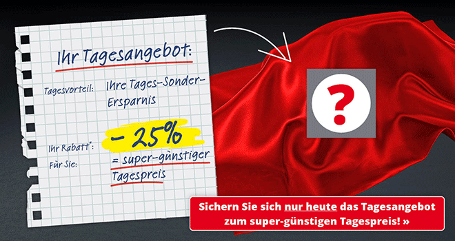 Kein Bild? Jetzt oben Link zu Darstellungsproblemen klicken! - Nur heute gültig! 30% Rabatt* auf Ihr Tagesangebot!