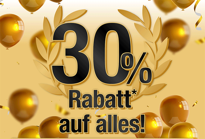Kein Bild? Jetzt oben Link zu Darstellungsproblemen klicken! - 30% Rabatt auf alles!