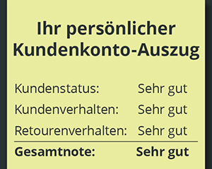 Kein Bild? Jetzt oben Link zu Darstellungsproblemen klicken! - Ihr persönlicher Kundenkonto-Auszug!